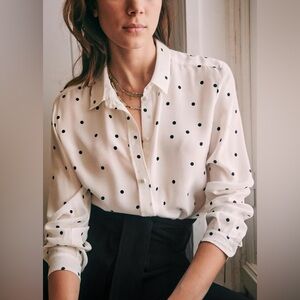 Sezane Polka Dot Ann Shirt Size FR 36 / US 4